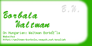 borbala waltman business card